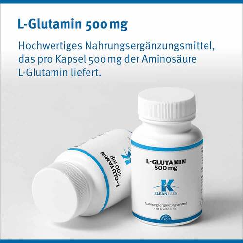 L-Glutamin 500 mg Klean Labs Kapseln - 3