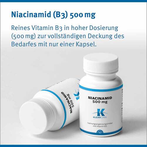 Niacinamid B3 500 mg Klean Labs Kapseln - 3