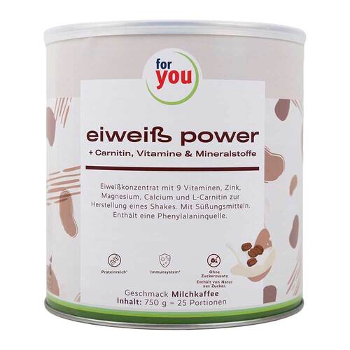 For You eiwei&szlig; power Milchkaffee Pulver - 1
