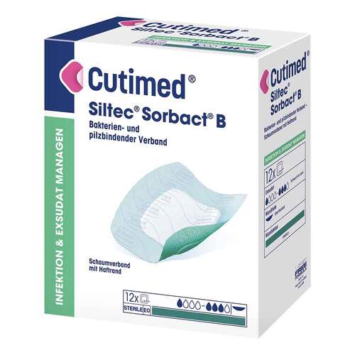 Cutimed Siltec Sorbact B PU-Verband 10x10cm - 1