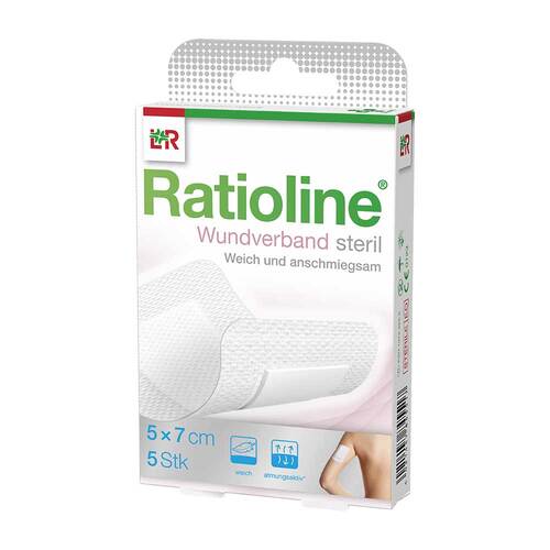 RATIOLINE Wundverband 7x5 cm steril - 1