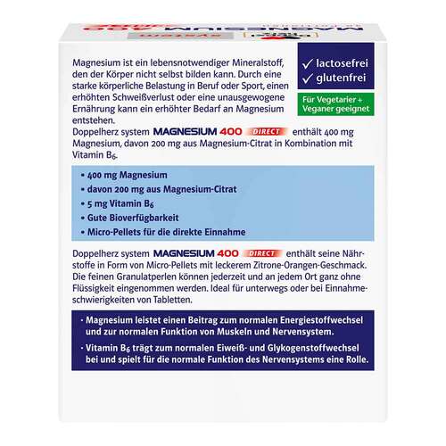 Doppelherz Magnesium 400 Direct system Pellets - 4