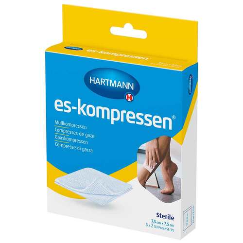 ES-KOMPRESSEN steril 7,5x7,5 cm 8fach - 1