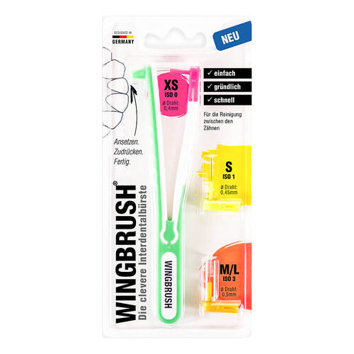 Wingbrush Starter-Set Halter mit 3 B&uuml;rsten - 1