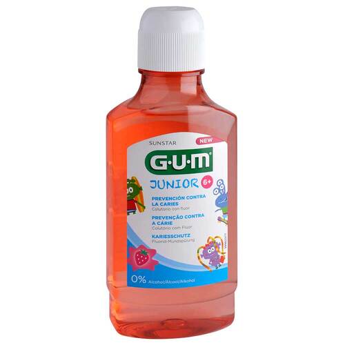 GUM JUNIOR Mundsp&uuml;lung Erdbeere ab 6 Jahren - 1
