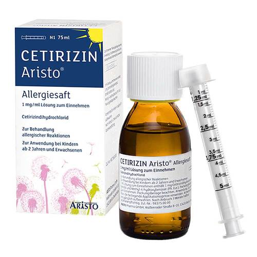 Cetirizin Aristo Allergiesaft 1 mg / ml L&ouml;sung zum Einnehmen  - 1