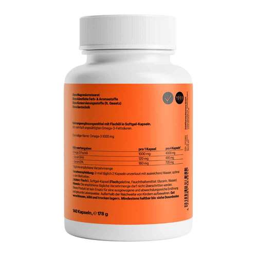 Omega-3 1000 mg Seefisch&ouml;l Softgel-Kapseln hochdo. - 2