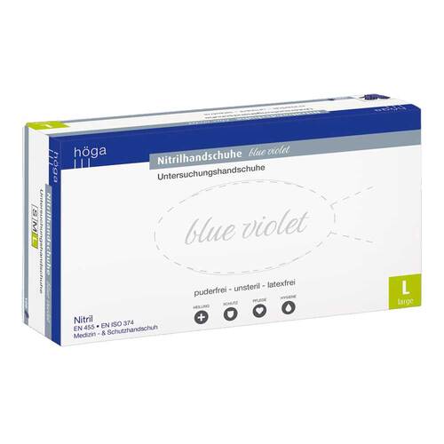 Nitril Handschuhe unste.puderfrei Gr&ouml;&szlig;e L blue violet - 1