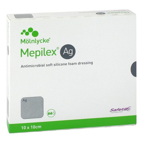 MEPILEX Ag Schaumverband 10x10 cm steril - 1