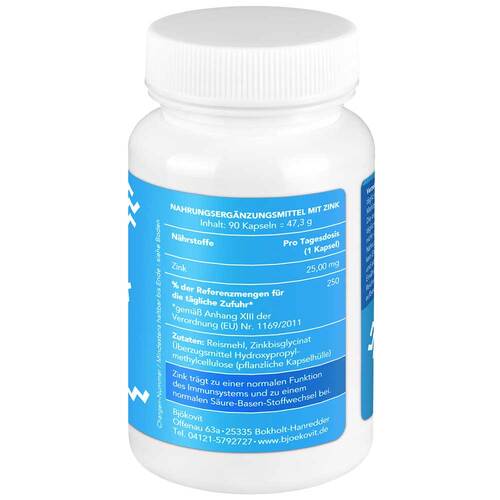 Zink Bisglycinat 25 mg vegan Kapseln - 2