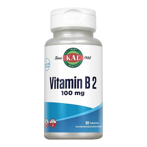 Vitamin B2 Riboflavin 100 mg Kal Tabletten - 1
