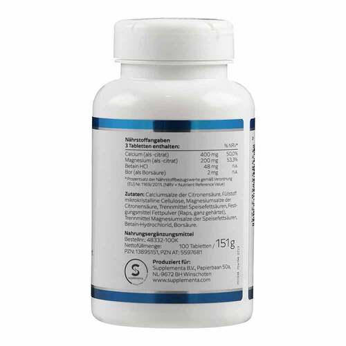 Calcium &amp; Magnesium + Bor Klean Labs Tabletten - 3