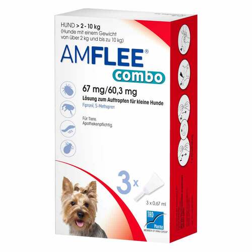 Amflee combo 67 / 60,3mg L&ouml;sung z.Auftr.f&uuml;r Hunde 2-10kg - 1