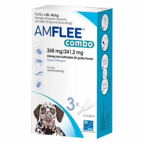Amflee combo 268 / 241,2mg L&ouml;sung z.Auf.f&uuml;r Hunde 20-40kg - 1