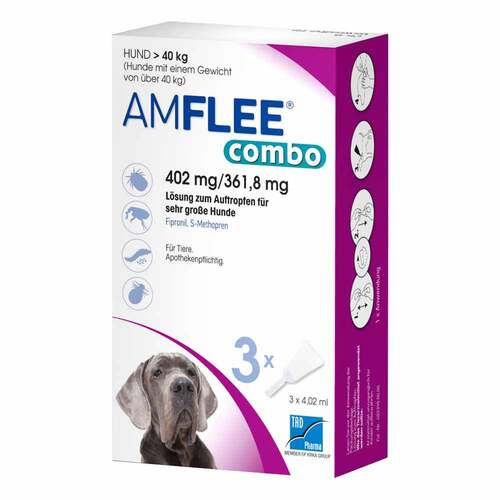 Amflee combo 402 / 361,8mg L&ouml;sung z.Auf.f&uuml;r Hunde &uuml;b.40kg - 1