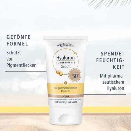 Hyaluron Sonnenpflege Gesicht Creme Lsf 50 + get&ouml;nt - 3