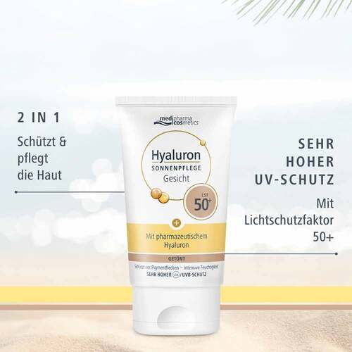 Hyaluron Sonnenpflege Gesicht Creme Lsf 50 + get&ouml;nt - 4