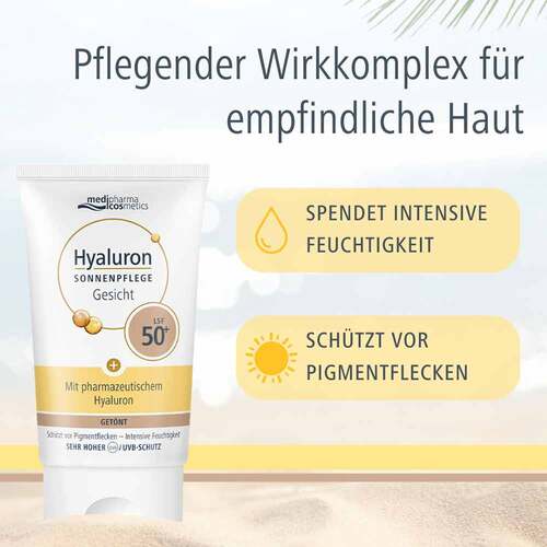 Hyaluron Sonnenpflege Gesicht Creme Lsf 50 + get&ouml;nt - 5