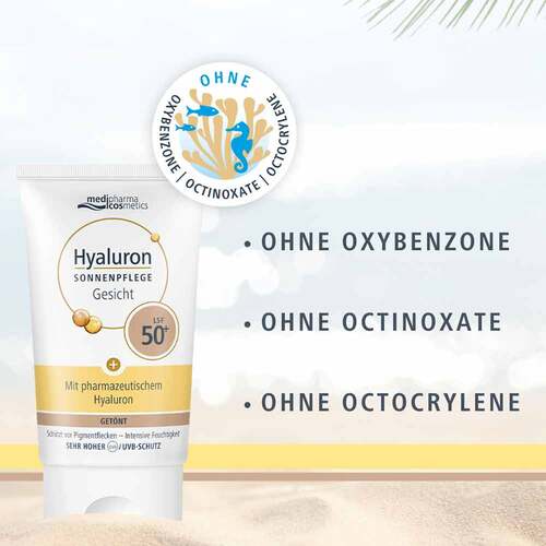 Hyaluron Sonnenpflege Gesicht Creme Lsf 50 + get&ouml;nt - 6