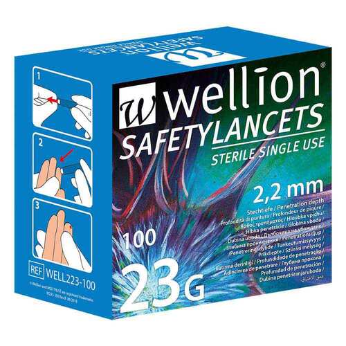 Wellion Safetylancets 23 G Sicherheitseinmallanz. - 1
