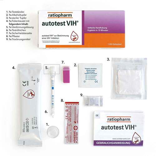 Autotest Vih Hiv-Selbsttest ratiopharm - 2