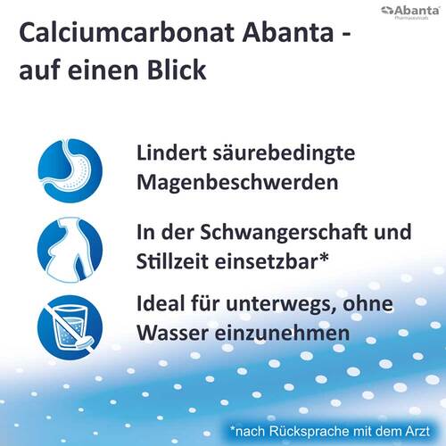 Calciumcarbonat Abanta 500 mg Kautabletten - 5