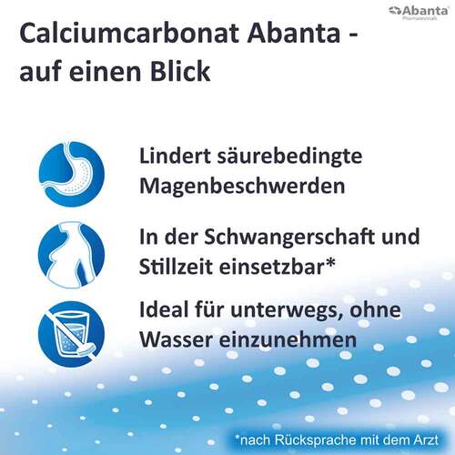 Calciumcarbonat Abanta 500 mg Kautabletten - 5