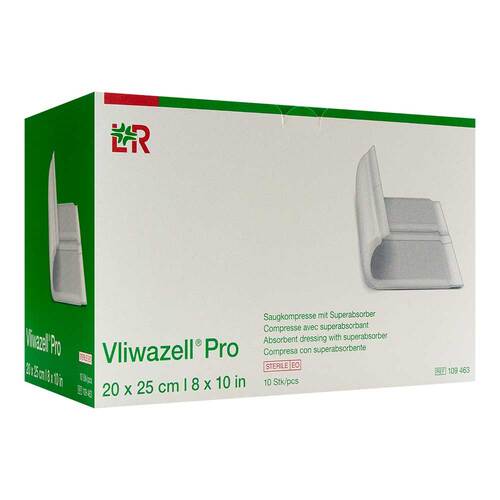 Vliwazell Pro superabsorb.Kompresse steril 20x25 cm - 1