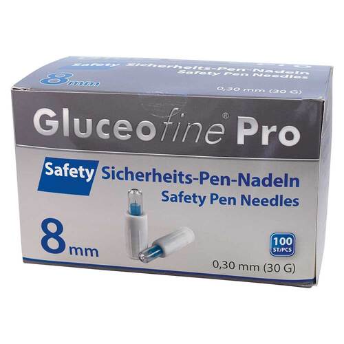 Gluceofine Pro Safety Sich.-Pen-Nadeln 30 Gx8 mm - 1