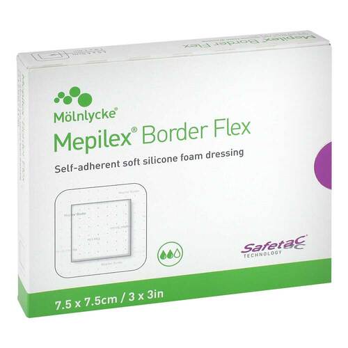 Mepilex Border Flex Schaumverband haft.7,5x7,5 cm - 1