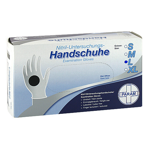 HANDSCHUHE Einmal Nitril L schwarz - 1