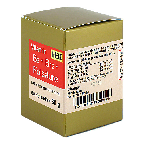 Vitamin B6 + B12+Fols&auml;ure Kapseln - 1