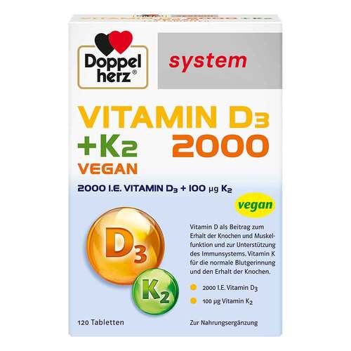 Doppelherz Vitamin D3 2000 + K2 system Tabletten - 1