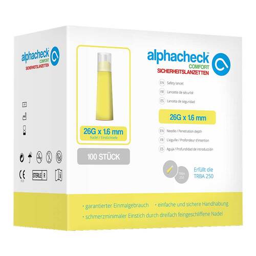 ALPHACHECK comfort Sicherheitslanzett.26 Gx1,6 mm - 1