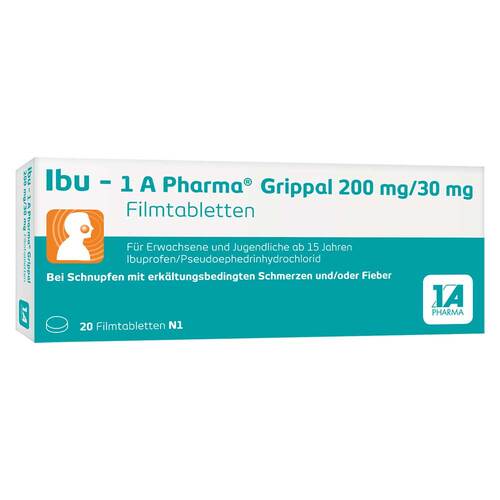 Ibu-1A Pharma Grippal 200 mg / 30 mg Filmtabletten - 1