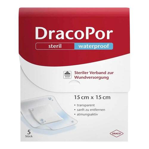 Dracopor waterproof Wundverband 15x15 cm steril - 1