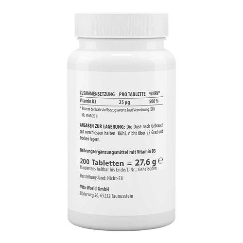 Vitamin D3 1000 I.E. pro Tag Tabletten - 2