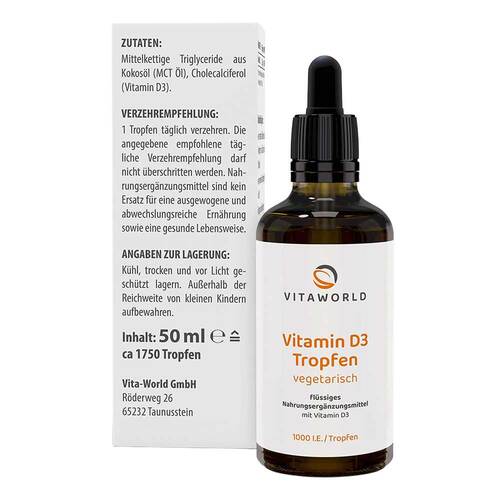 Vitamin D3 1000 I.E. pro Tag Tropfen zum Einnehmen - 3