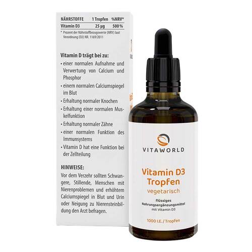Vitamin D3 1000 I.E. pro Tag Tropfen zum Einnehmen - 4