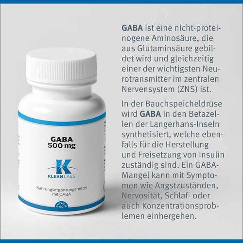 Gaba 500 mg Klean Labs Kapseln - 4