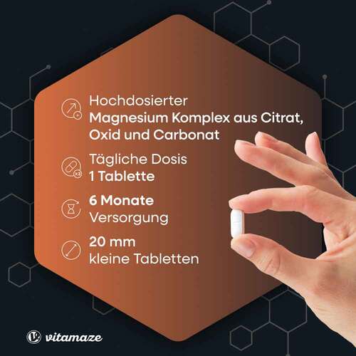 Magnesium 350 mg Komplex Citrat / Oxid/Carbon.vegan - 2