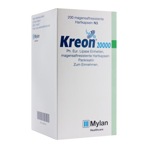 Kreon 20.000 Ph.Eur.Lipase Einheiten magensaftresistent Hartkapseln  - 1