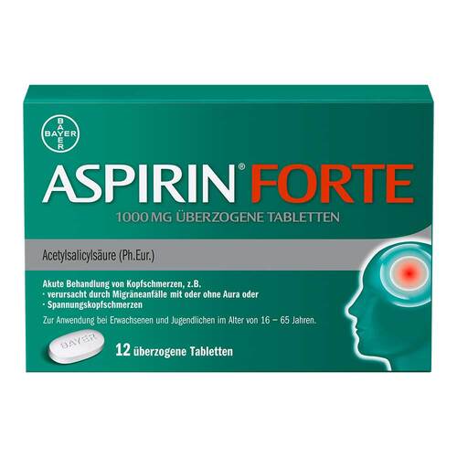 Aspirin Forte 1000 mg &uuml;berzogene Tabletten - 1