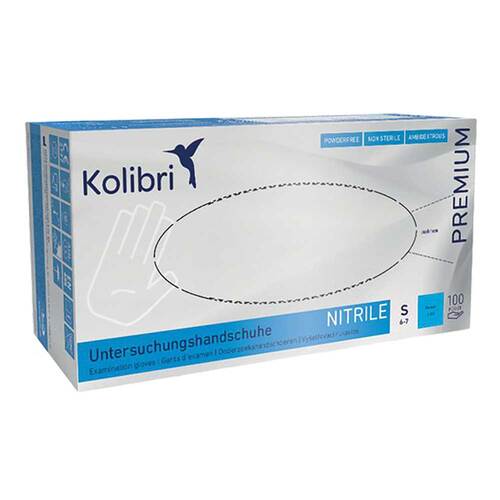 Kolibri Premium U.Hands.Nitril unsteril pf S blau - 1