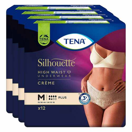 TENA SILHOUETTE plus M creme Inkontinenz Pants - 1