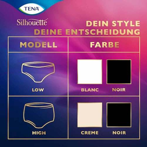 TENA SILHOUETTE normal L noir Inkontinenz Pants - 2