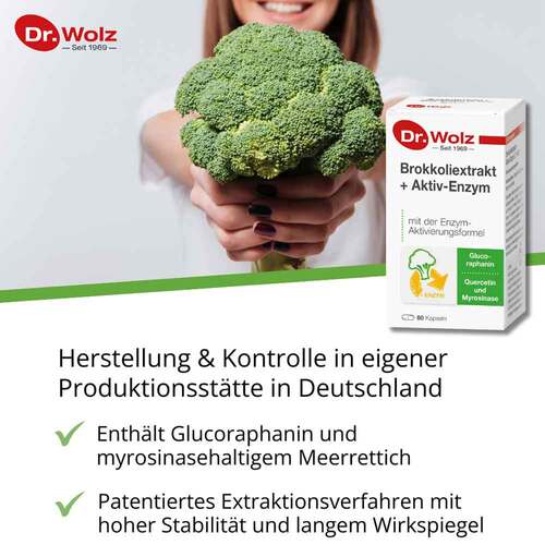 Brokkoli Extrakt + Aktiv-Enzym Dr.Wolz magensaftresistent Kapseln  - 2