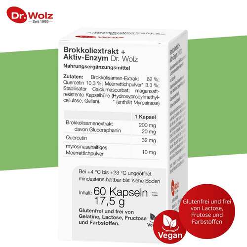 Brokkoli Extrakt + Aktiv-Enzym Dr.Wolz magensaftresistent Kapseln  - 6