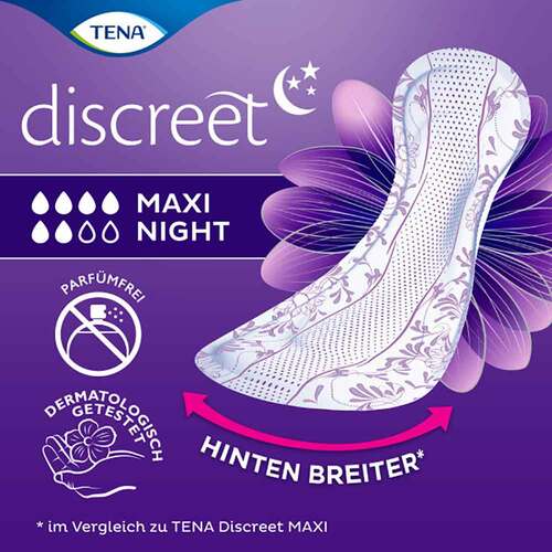 Tena Lady Discreet Inkontinenz Einlagen maxi night - 2