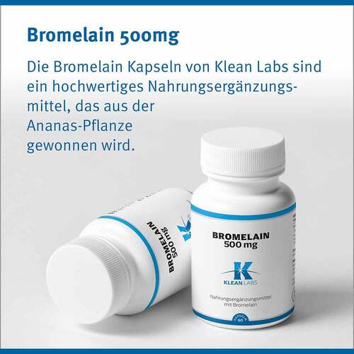Bromelain 500 mg Klean Labs Kapseln - 3